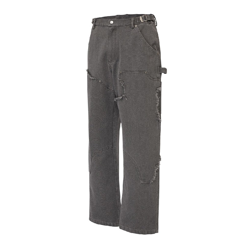 Distressed Double Knee Trousers