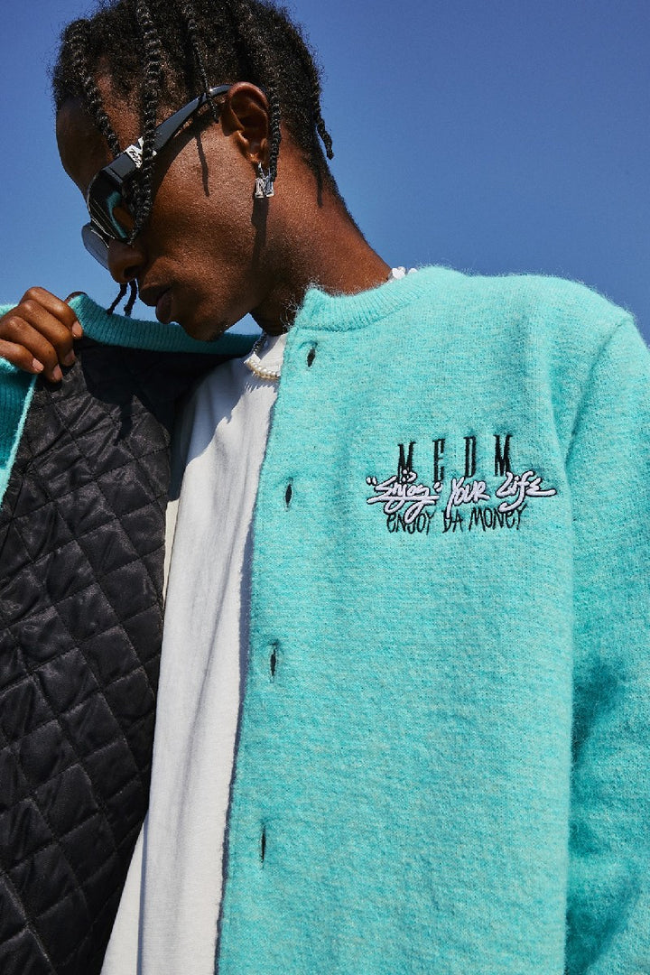 Logo Knit Embrodiered Cardigan
