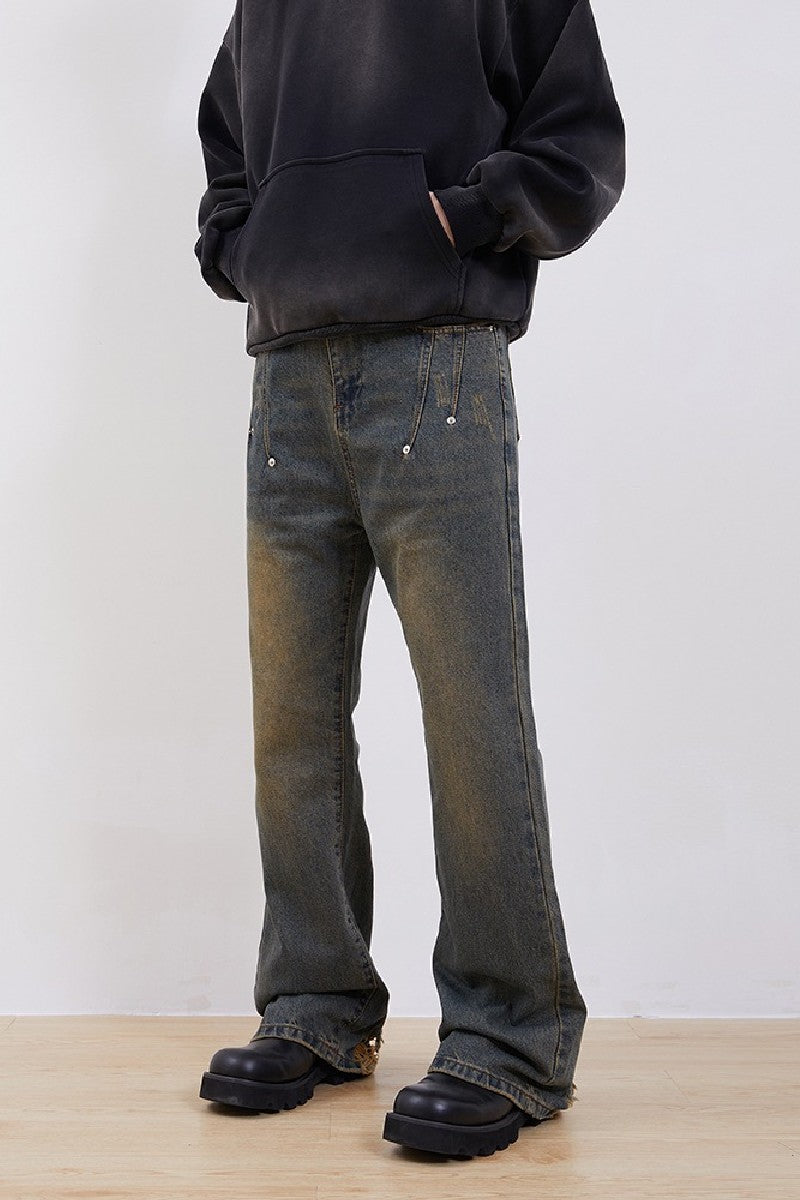 Mud Straight Loose Jeans