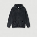Washed Fleece Zip-Up Hoodie