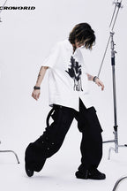 Oversized Straps Multi-Pocket Trousers