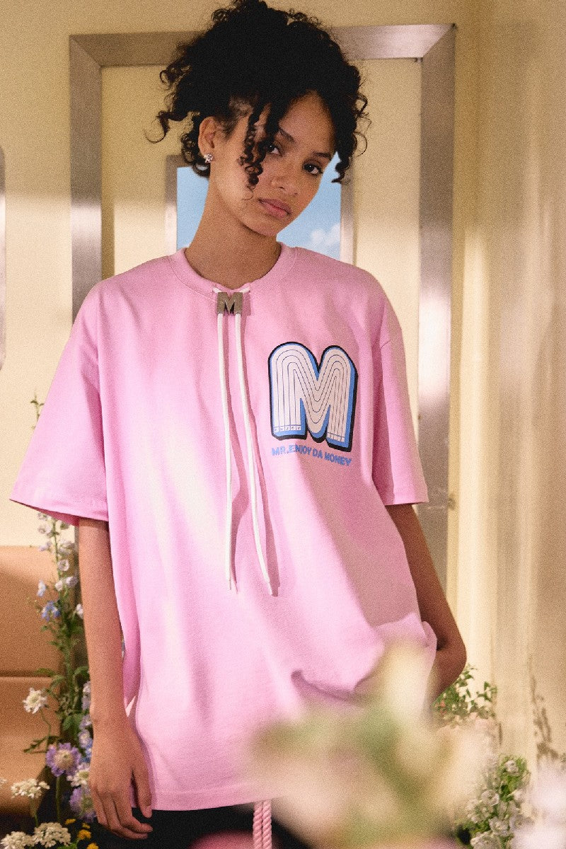 Flower Puff Print Logo Tee