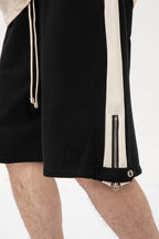 Striped Zipper Shorts