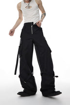 Multi-Pocket Loose Trousers