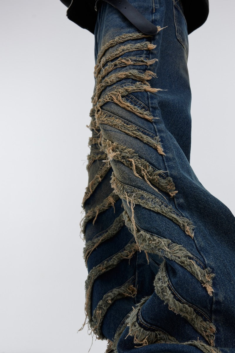 Destroyed Flared Jeans