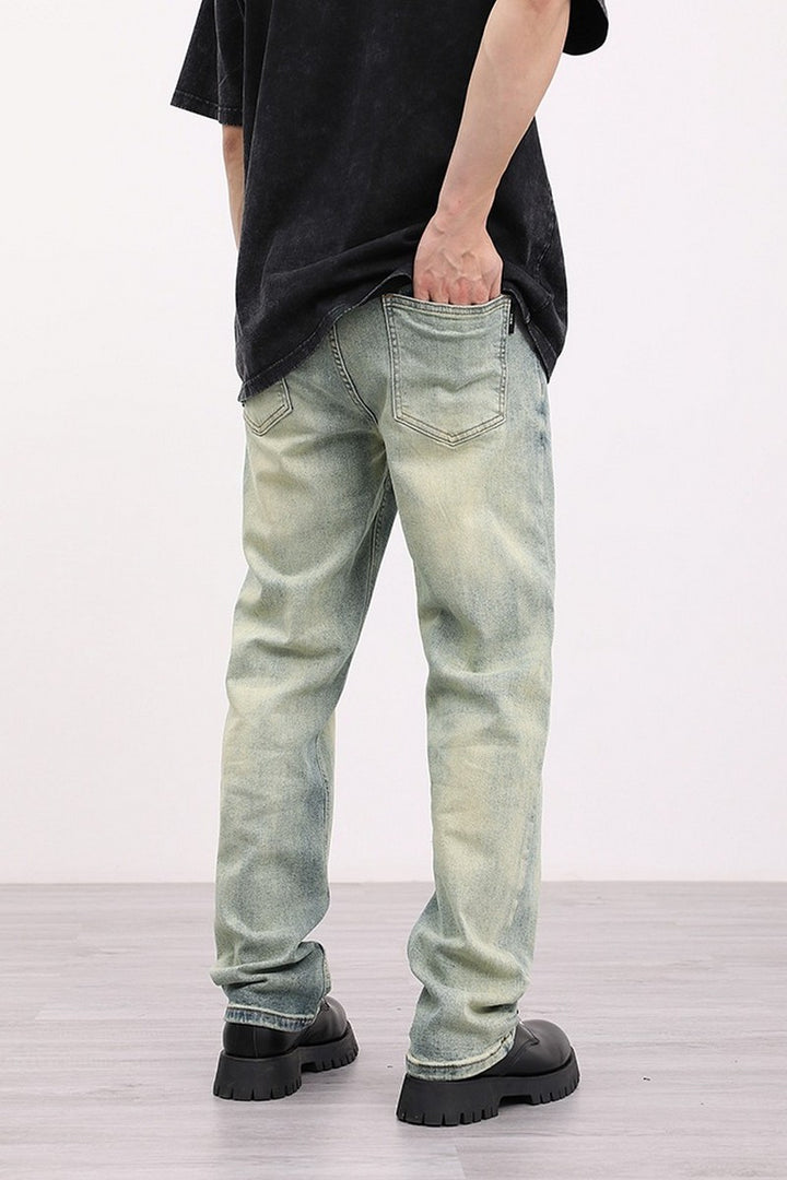 Mud Washed Loose Jeans