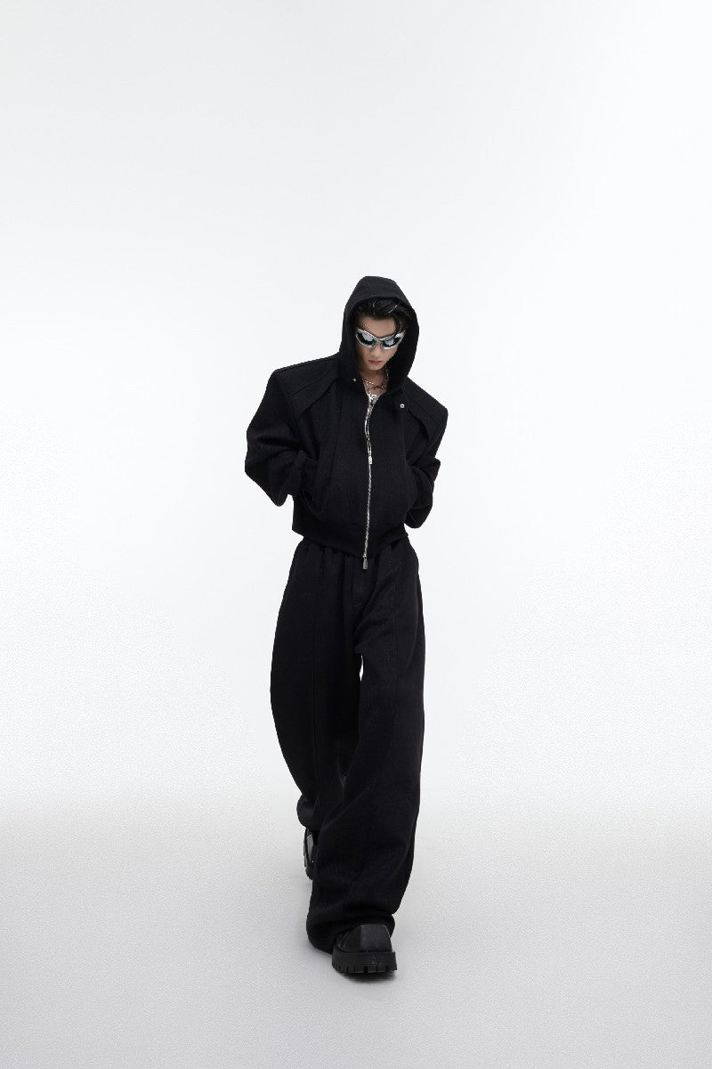 Structure Cropped Hoodie