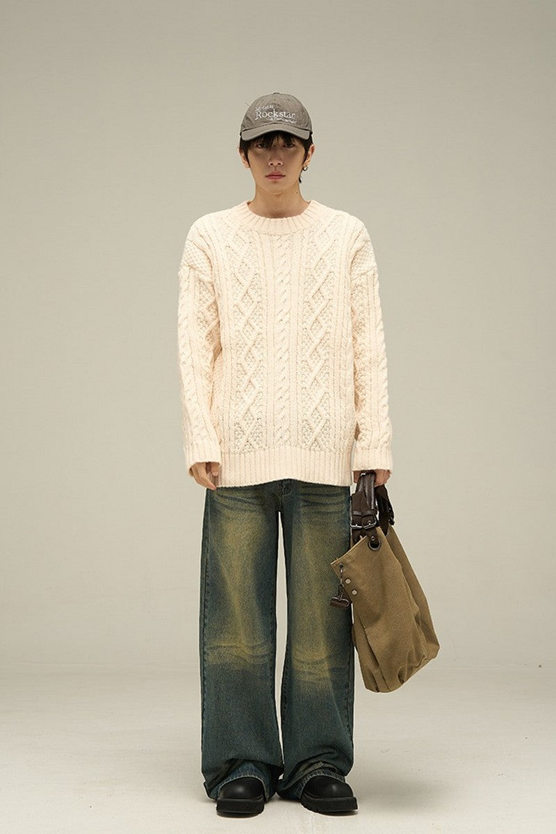 Oversized Washed Jeans