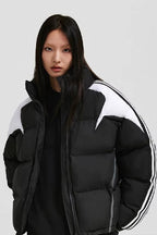 Logo Contrast Puffer Jacket