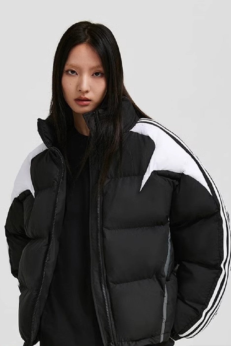Logo Contrast Puffer Jacket
