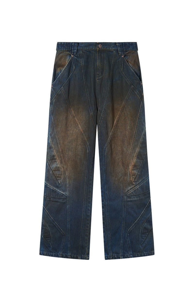 Mud Wash Stitched Jeans