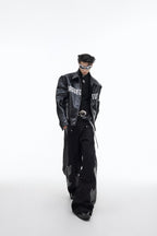 Logo PU Leather Jacket