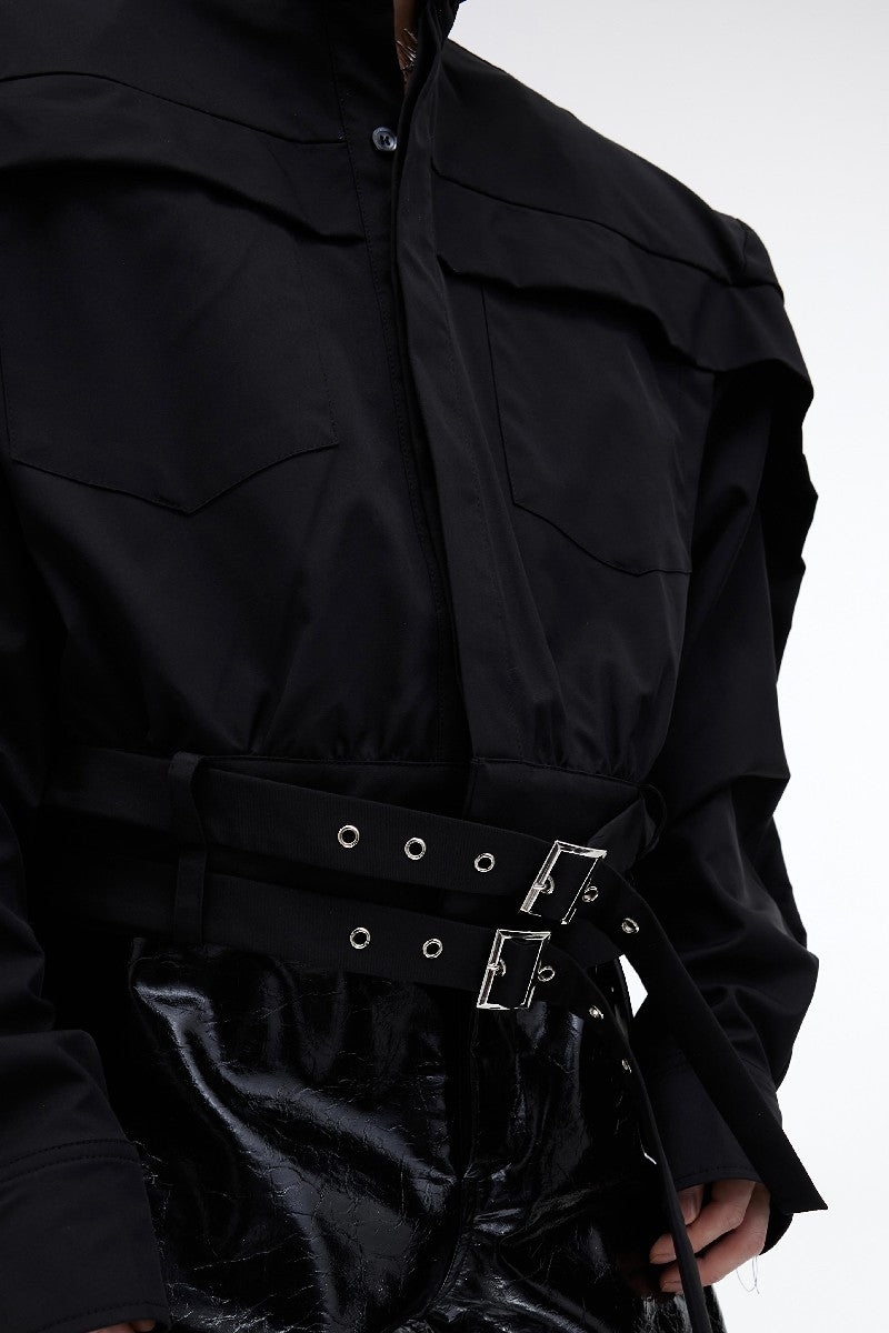 Shoulder Pads Cropped Jacket