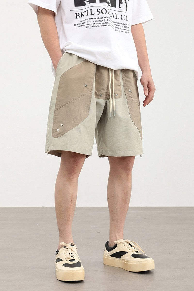 Patches Zipper Shorts