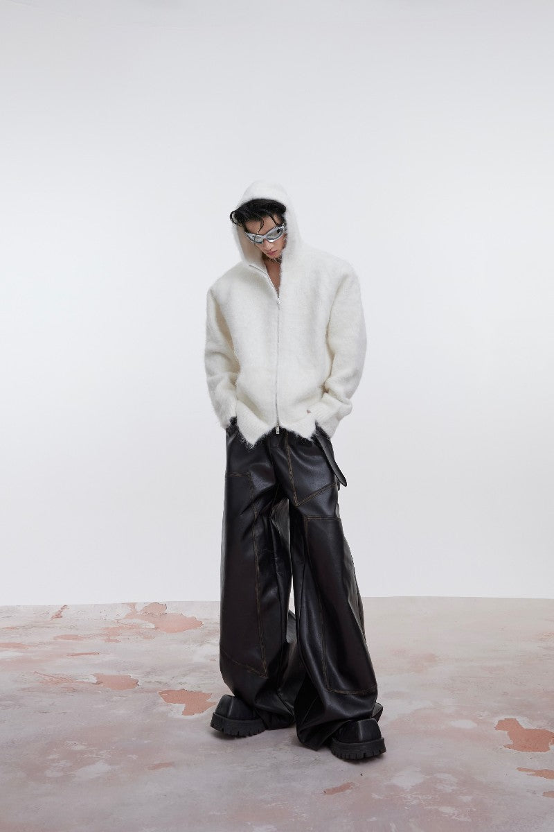 Mohair Knit Hoodie