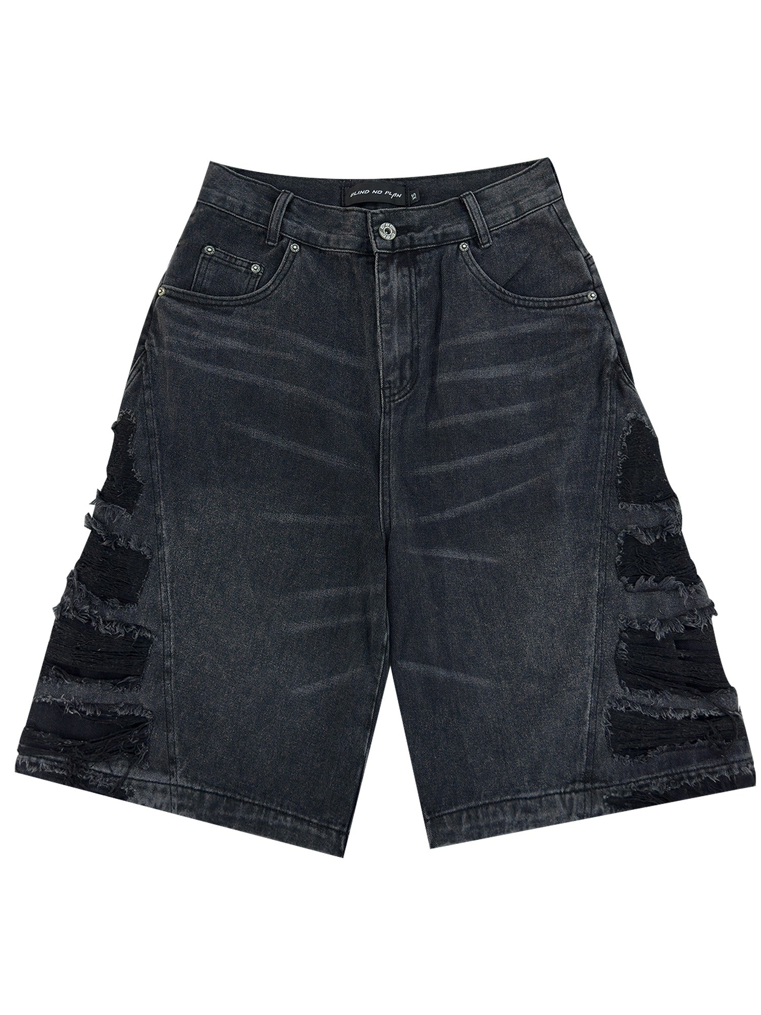 Destroyed Washed Jeans Shorts