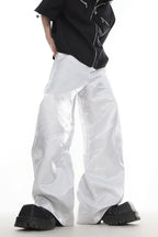 Metal Reflective Loose Trousers