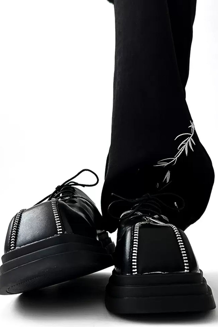 Punk Zipper Platform Derby Shoes