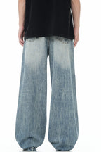 Vintage Lightning Pattern Jeans