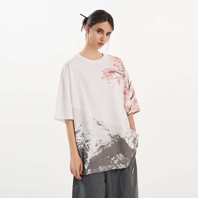 Sakura Mountain Oversized Tee