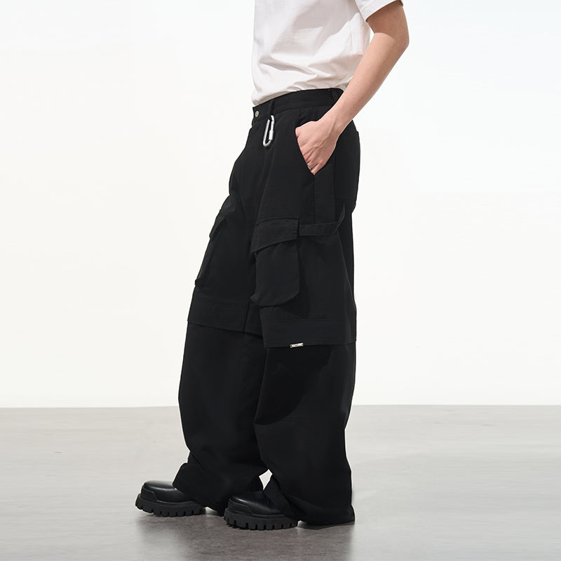 Functional Pocket Pleated Cargo Trousers