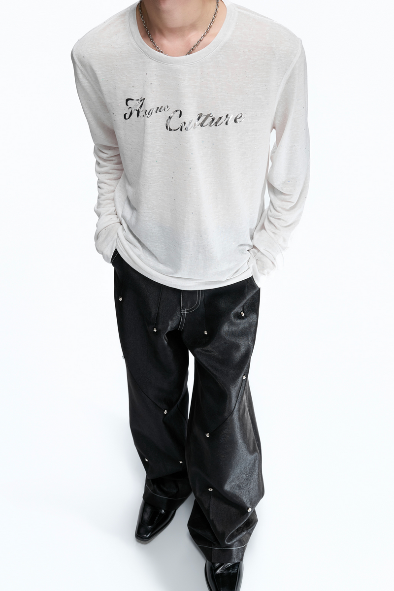 Metallic Print Lyocell Tee