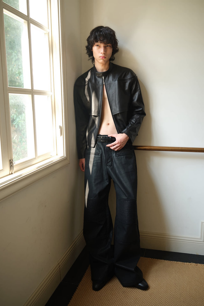 Waxed Biker Jeans