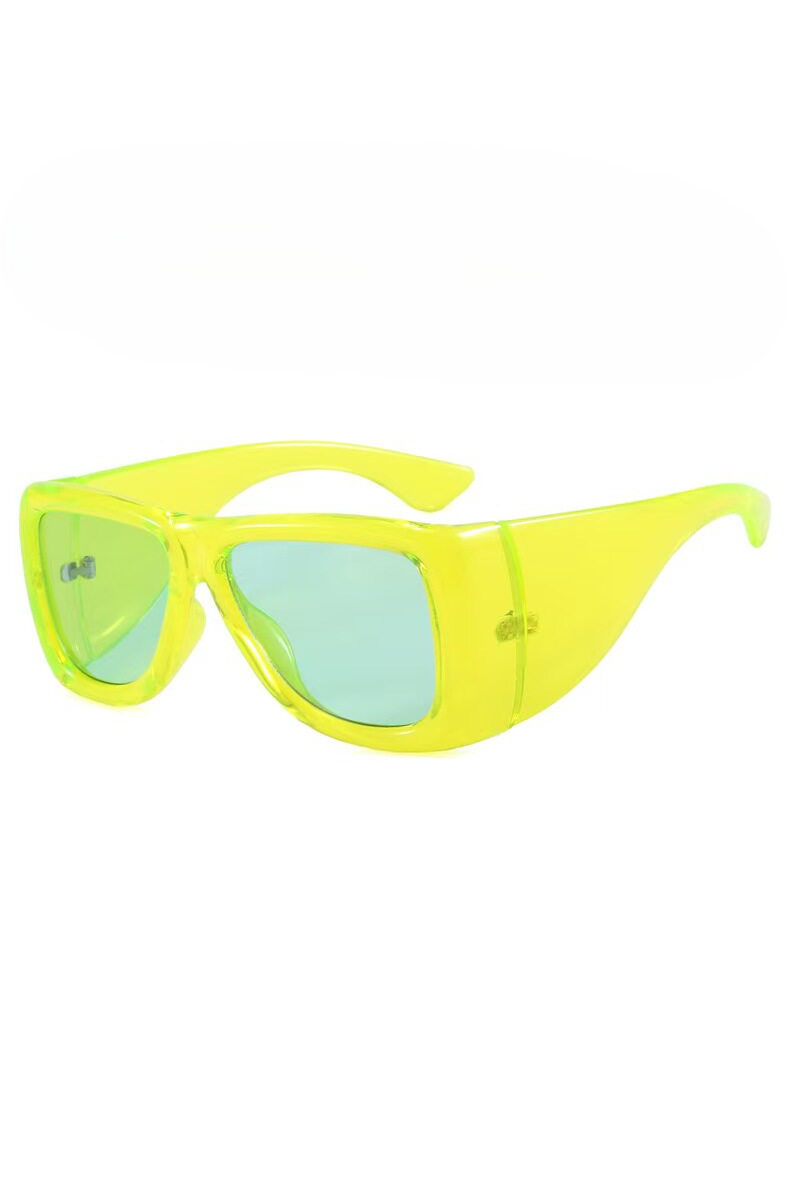 Oversized Chunky Side Shield Irregular Sunglasses