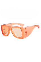 Oversized Chunky Side Shield Irregular Sunglasses
