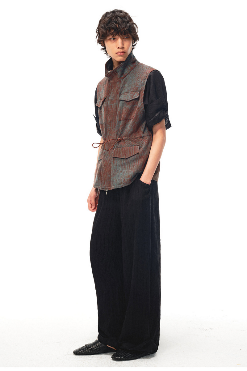 Four Pocket Drawstring Vest