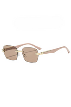 Elegant Rimless Polygon Sunglasses