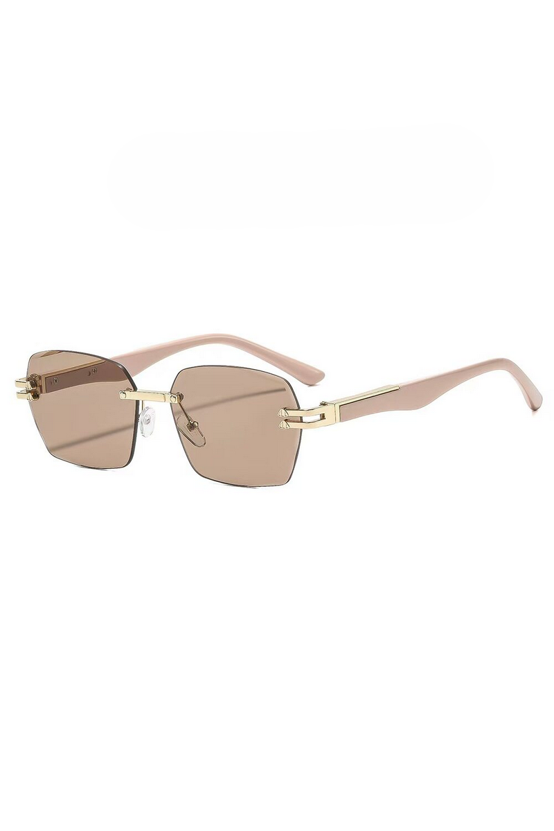 Elegant Rimless Polygon Sunglasses