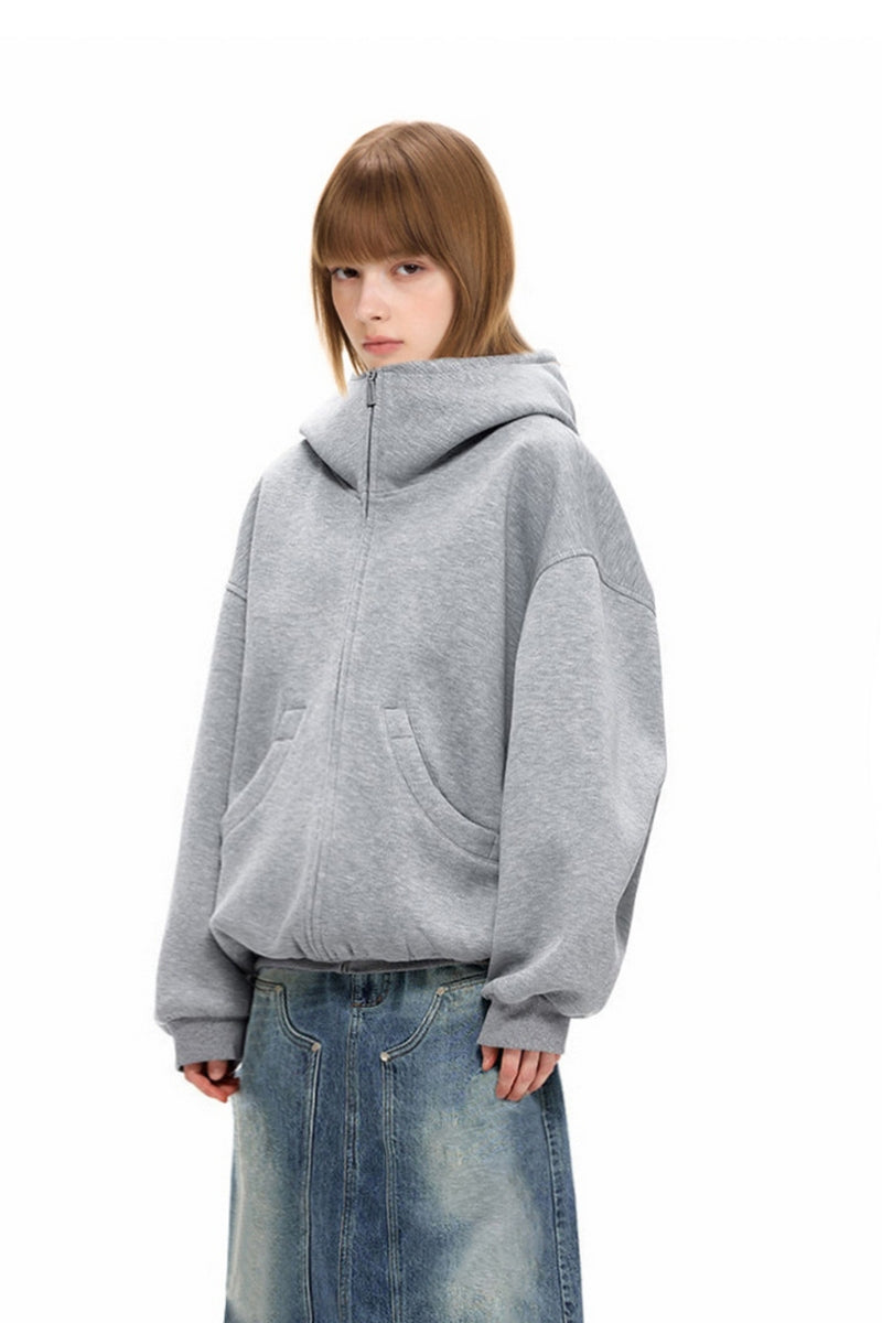 Oversize Fleece Zip Hoodie