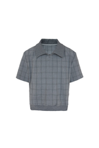 Half Zip Plaid Tee