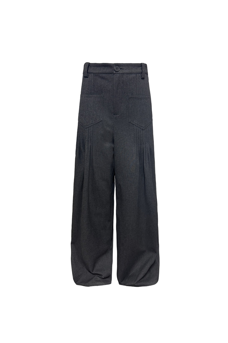 Pleated Wide Leg Trousers