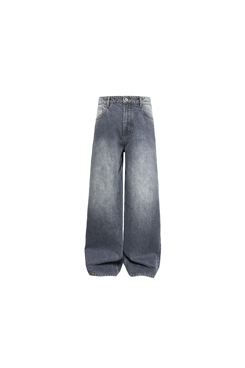 Washed Straight Leg Jeans