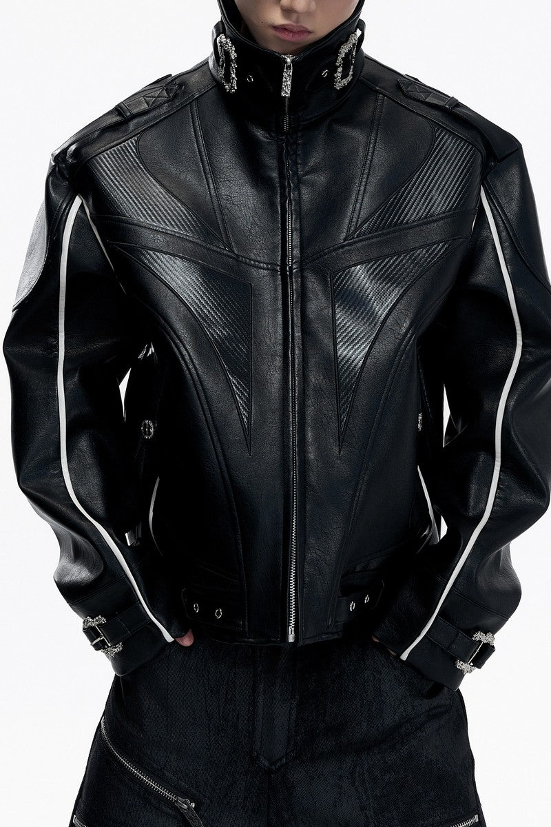 Carbon Trim Biker Jacket