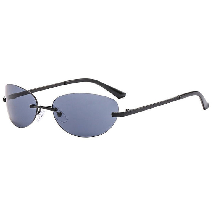 Metal Frame Oval Sunglasses