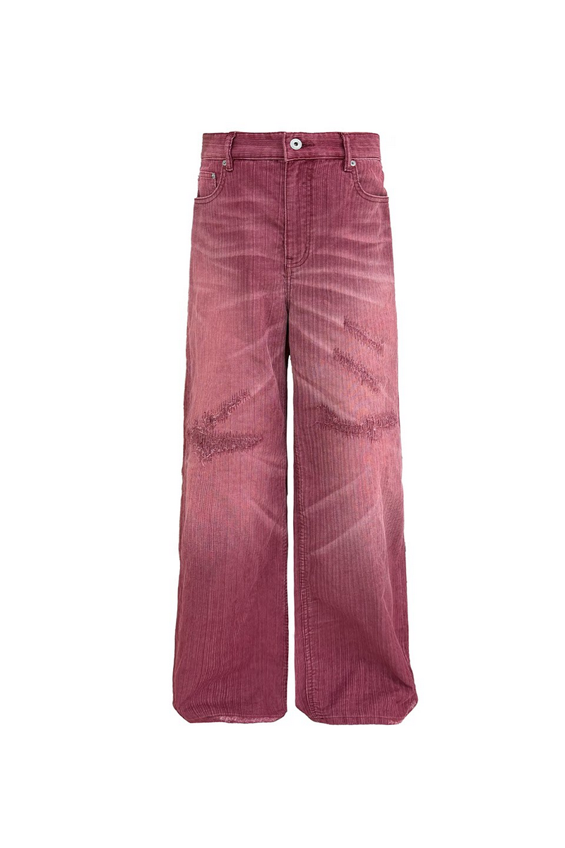 Striped Boro Patch Jeans