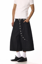 Button Front Cropped Jeans