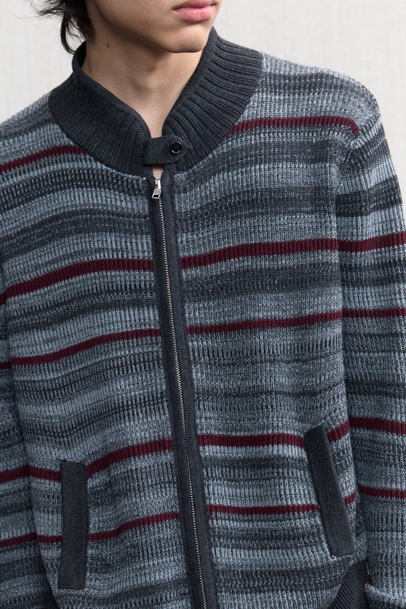 Striped Knit Cardigan