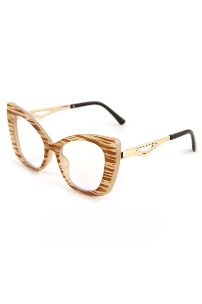 Retro Oversized Metal Cat Eye Sunglasses