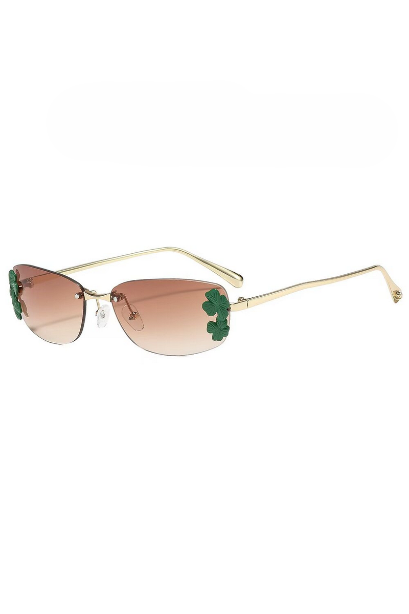 Elegant Rimless Leaf Sunglasses