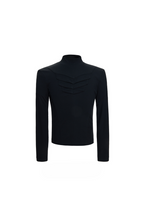 Mock Neck Sculpted Top