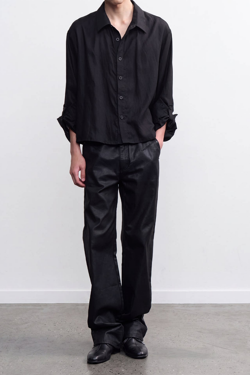 Tencel Linen Roll Sleeve Shirt