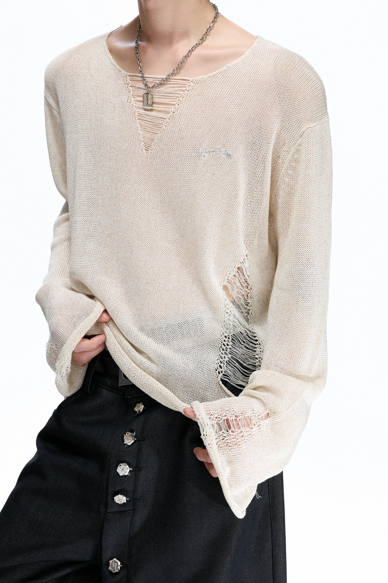 Deep V Knit Top