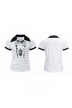 Double Collar Printed Polo