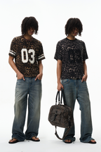 Leopard Number Patch T-Shirt