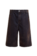 Distressed Herringbone Corduroy Capris