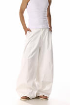Pleated Barrel Leg Pants